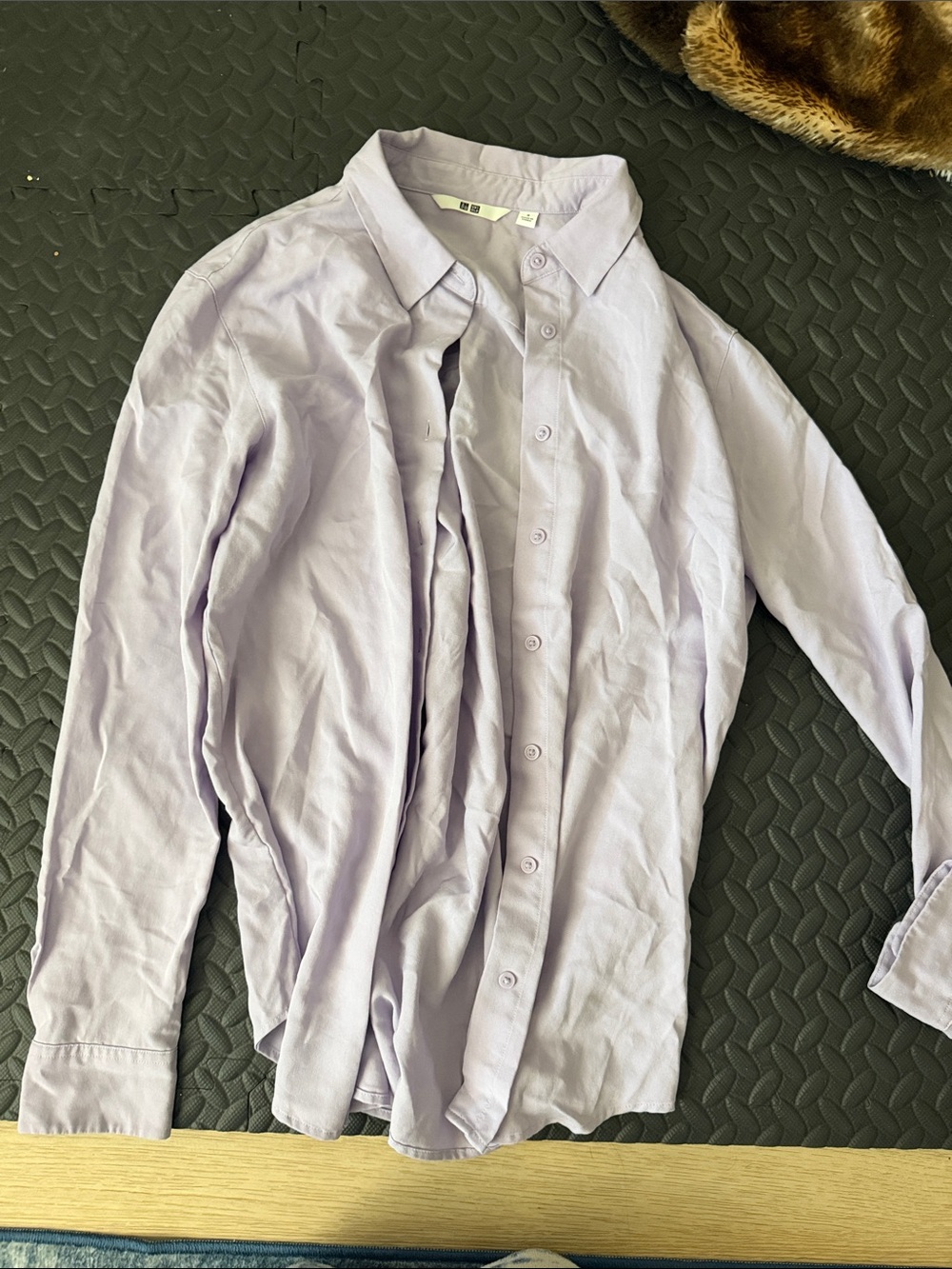 Light Lavender women’s  Long-Sleeve Button-Down Shirt - Classic Collar